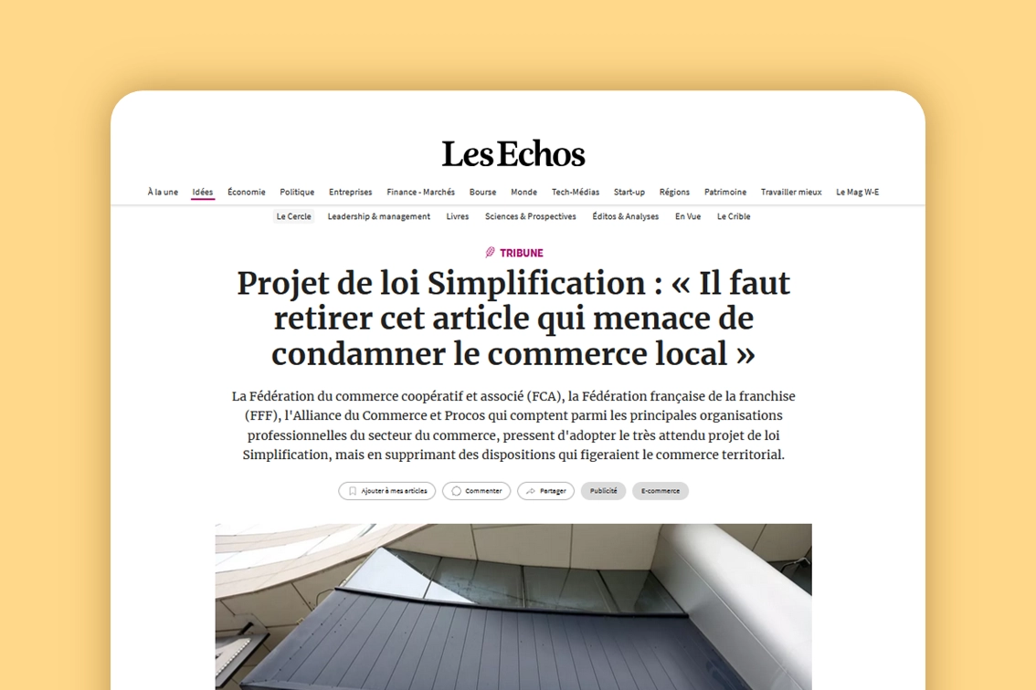 Tribune | Projet de loi "Simplification" : faisons vivre le commerce local !