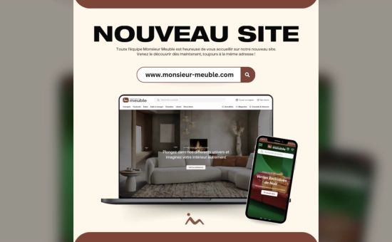 Monsieur Meuble modernise son site internet