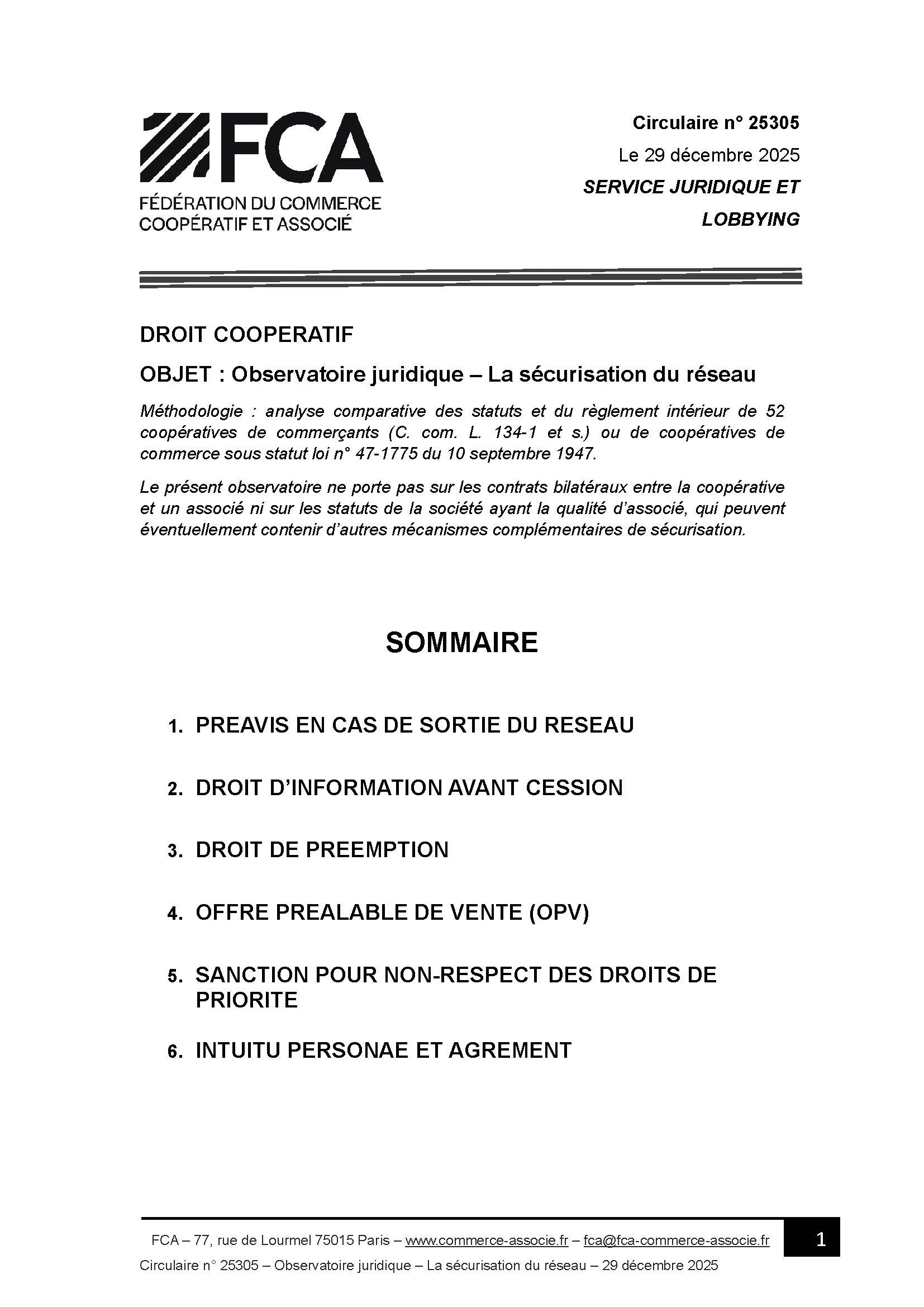 Observatoire juridique – La sécurisation du réseau 