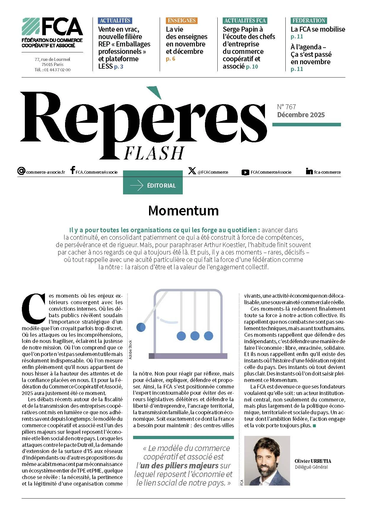 Une du Repères Flash n°767 de décembre 2025