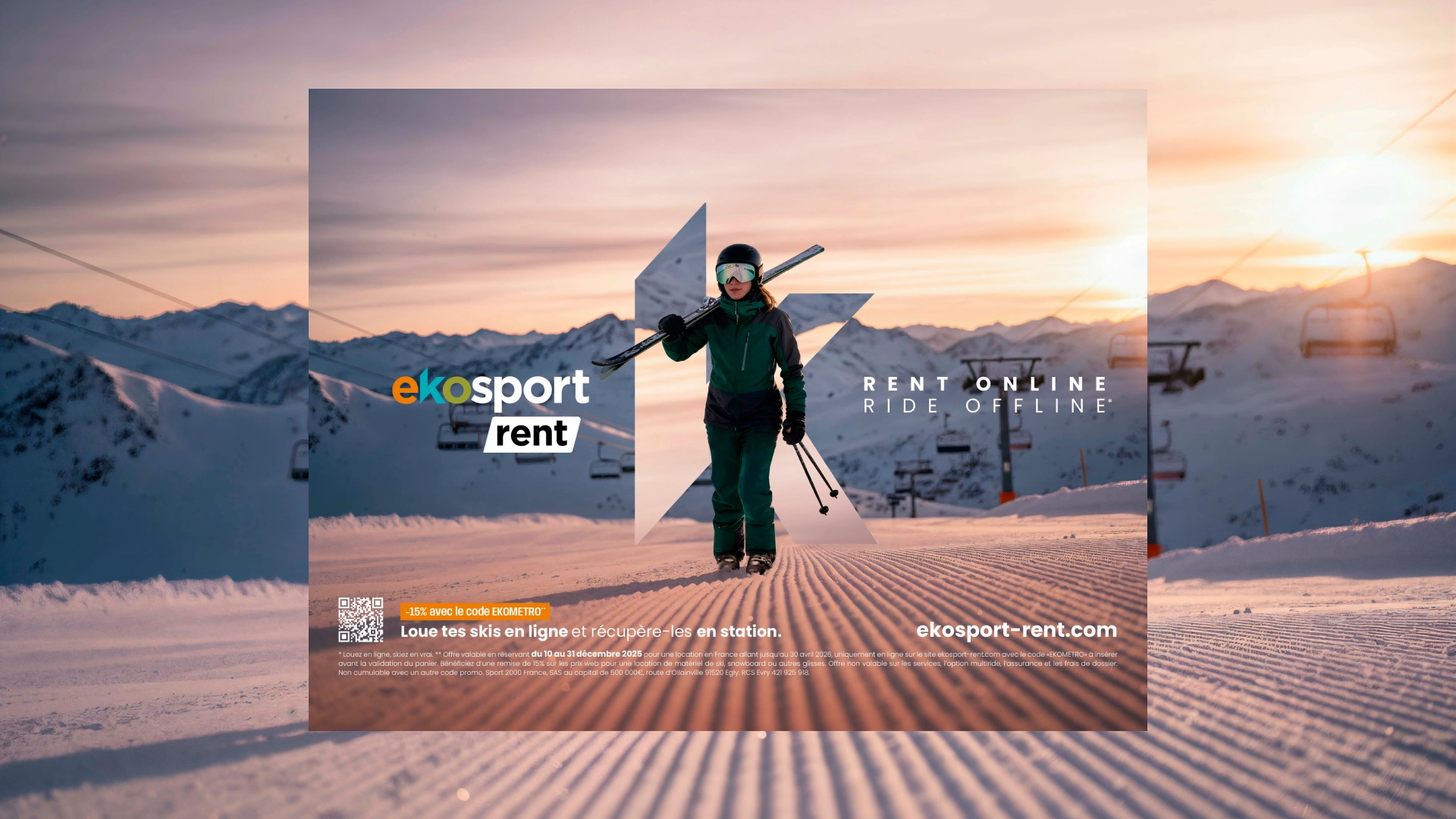 Ekosport-rent s’affiche dans le métro parisien à l’approche de la saison d’hiver