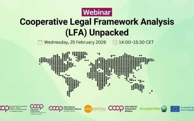 L’Alliance Coopérative Internationale organise un webinaire sur le droit coopératif dans le monde