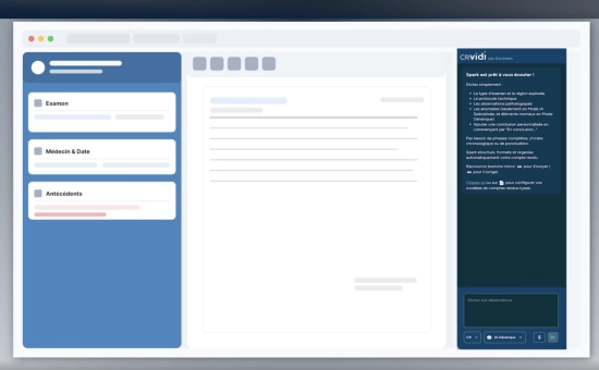 Vidi référence CRVidi, sa première solution de compte-rendu structuré