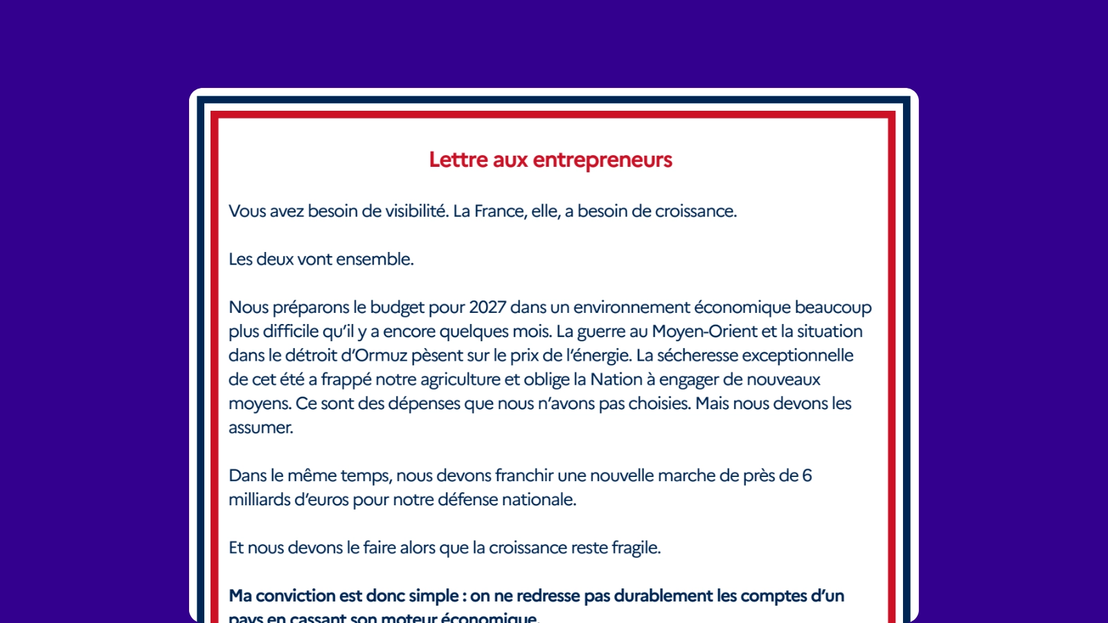 Lettre de Sébastien Lecornu aux entrepreneurs : la FCA se félicite de la création du "pacte Papin" en faveur de la transmission d'entreprise