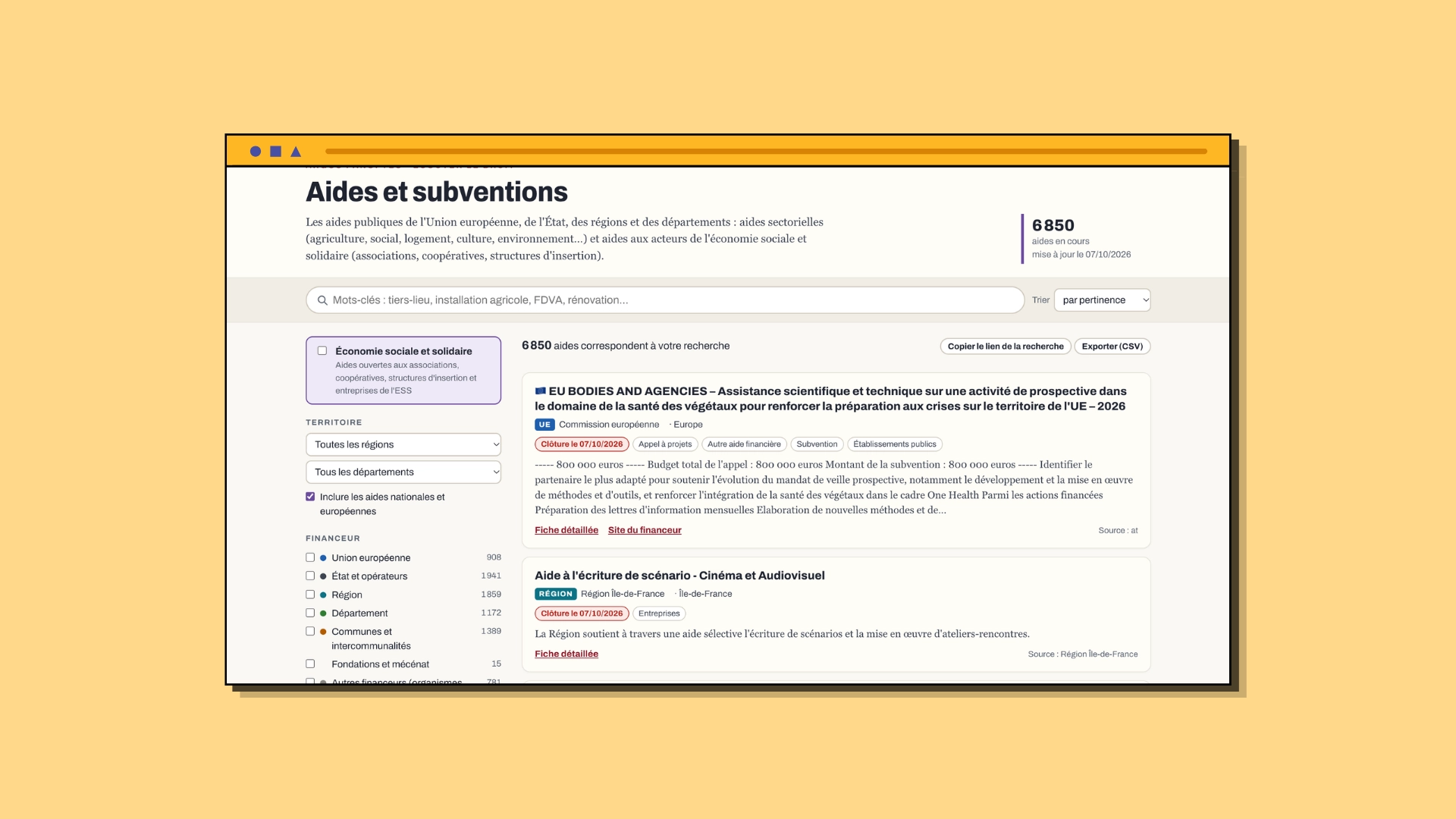 Un moteur de recherche pour des milliers d’aides publiques